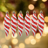 6Pcs Christmas Tree Decorations Charm Pendants for Cafe Engagement Festivals Red