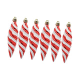 6Pcs Christmas Tree Decorations Charm Pendants for Cafe Engagement Festivals Red