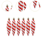 6Pcs Christmas Tree Decorations Charm Pendants for Cafe Engagement Festivals Red