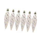 6Pcs Christmas Tree Decorations Charm Pendants for Cafe Engagement Festivals Champagne Gold