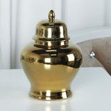 Ceramic Vase Modern Container Porcelain Ginger Jar for Shop Window Party Bar Gold