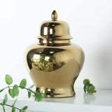 Ceramic Vase Modern Container Porcelain Ginger Jar for Shop Window Party Bar Gold