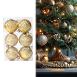 6Pcs Christmas Tree Hanging Ornaments Pendant Drops for Cafe Office New Year Gold