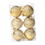 6Pcs Christmas Tree Hanging Ornaments Pendant Drops for Cafe Office New Year Gold