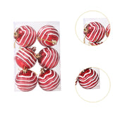 6Pcs Christmas Tree Hanging Ornaments Pendant Drops for Cafe Office New Year Red