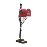 Christmas Mailbox Statue Funny Christmas Decorations for Tabletop   Red