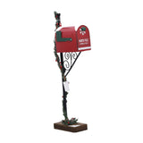 Christmas Mailbox Statue Funny Christmas Decorations for Tabletop   Red