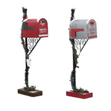 Christmas Mailbox Statue Funny Christmas Decorations for Tabletop   Red