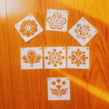 48x Mandala Stencils Practical Unique Painting Templates for Floor Wood Tile