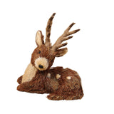 Christmas Deer Figurine Collection Reindeer Statue for Farmhouse Shelf Study