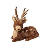 Christmas Deer Figurine Collection Reindeer Statue for Farmhouse Shelf Study