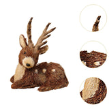 Christmas Deer Figurine Collection Reindeer Statue for Farmhouse Shelf Study