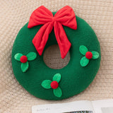 Christmas Couch Pillow Novelty Sitting Pillow for Festival Living Room Indoor 35x35 cm Green Wreath