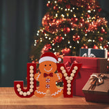 Christmas Figurine Holiday Decoration Funny Sculpture for Kitchen Desk Gingerbread Man