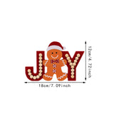 Christmas Figurine Holiday Decoration Funny Sculpture for Kitchen Desk Gingerbread Man