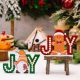 Christmas Figurine Holiday Decoration Funny Sculpture for Kitchen Desk Gingerbread Man