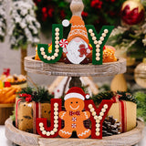 Christmas Figurine Holiday Decoration Funny Sculpture for Kitchen Desk Gingerbread Man