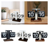 Auto Flip Desk Clock Bedroom Flip Digital Clock Cafe Modern Table Flip Clock Black