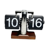 Auto Flip Desk Clock Bedroom Flip Digital Clock Cafe Modern Table Flip Clock Argent