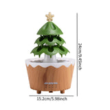 Christmas Tree Essential Oil Diffuser Aroma Diffuser for Bedroom Office Home Brown