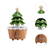 Christmas Tree Humidifier Christmas Gift Aroma Diffuser for Living Room Yoga Brown