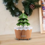 Christmas Tree Humidifier Christmas Gift Aroma Diffuser for Living Room Yoga Brown