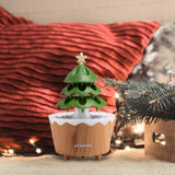 Christmas Tree Humidifier Christmas Gift Aroma Diffuser for Living Room Yoga Brown