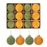 12x Christmas Tree Ball Ornaments Xmas Small Pendants for Decor Wedding Home Green  yellow