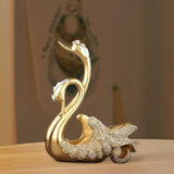 Wine Bottle Holder Modern Swan Sculpture for Creative Home Wine Lovers Gifts Gold