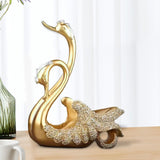 Wine Bottle Holder Modern Swan Sculpture for Creative Home Wine Lovers Gifts Gold