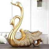 Wine Bottle Holder Modern Swan Sculpture for Creative Home Wine Lovers Gifts Gold