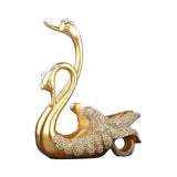 Wine Bottle Holder Modern Swan Sculpture for Creative Home Wine Lovers Gifts Gold