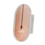 20x34 Inch Oval Recessed Medicine Cabinet, Metal Bathroom Wall