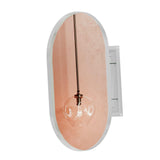 20x34 Inch Oval Recessed Medicine Cabinet, Metal Bathroom Wall