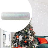 Christmas Poly Mesh Ribbon Metallic Foil Roll for Wreath DIY Home Decoration