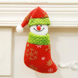 Snowman Christmas Stocking Cute Xmas Decor for Gift Wrapping Party Fireplace