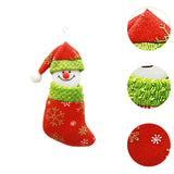 Snowman Christmas Stocking Cute Xmas Decor for Gift Wrapping Party Fireplace