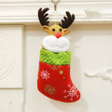 Elk Christmas Stocking Cute Doll Christmas Socks for Walls Bed Gift Wrapping