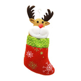 Elk Christmas Stocking Cute Doll Christmas Socks for Walls Bed Gift Wrapping