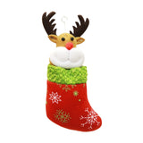 Elk Christmas Stocking Cute Doll Christmas Socks for Walls Bed Gift Wrapping