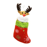 Elk Christmas Stocking Cute Doll Christmas Socks for Walls Bed Gift Wrapping