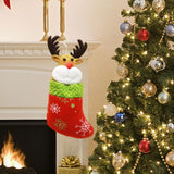 Elk Christmas Stocking Cute Doll Christmas Socks for Walls Bed Gift Wrapping