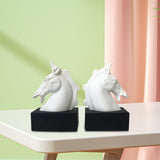 Half Body Horse Head Book Ends Home Decor for Office Living Room Heavy Books