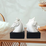 Half Body Horse Head Book Ends Home Decor for Office Living Room Heavy Books