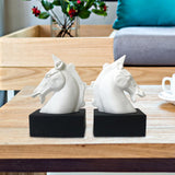 Half Body Horse Head Book Ends Home Decor for Office Living Room Heavy Books