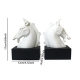 Half Body Horse Head Book Ends Home Decor for Office Living Room Heavy Books