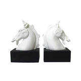 Half Body Horse Head Book Ends Home Decor for Office Living Room Heavy Books