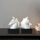 Half Body Horse Head Book Ends Home Decor for Office Living Room Heavy Books