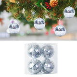 4x Xmas Tree Hanging Decorations with Rope Festival Christmas Ball Ornaments