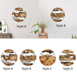 Wall Clock Quiet Housewarming Gift Hanging Clock for Kitchen Bathroom Indoor Style A